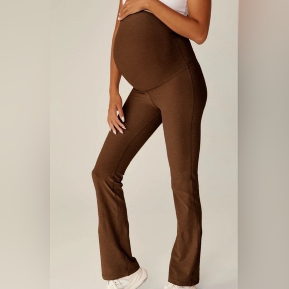 Beyond the Bump Bold Mocha Flare Maternity Pants